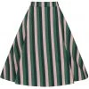 Collectif Mattie Palm Stripe 50's Swing Skirt Pink