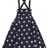 New In Collectif Alexa Stars 50's Swing Skirt Navy