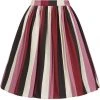 New In Collectif Jasmine Bubble Gum Stripe 50's Swing Skirt Multi