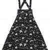 New In Collectif Morgan Creepy Girl 80's Midi Swing Skirt Black