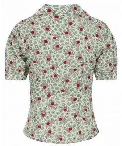 Collectif Luana Berry Bush 40's Blouse Multi Colour New In