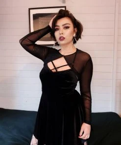 Collectif Marie Mesh 50's Bolero Black New In