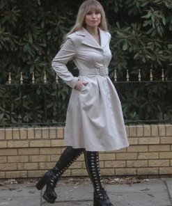 Collectif Jolianna 50's Trenchcoat Beige