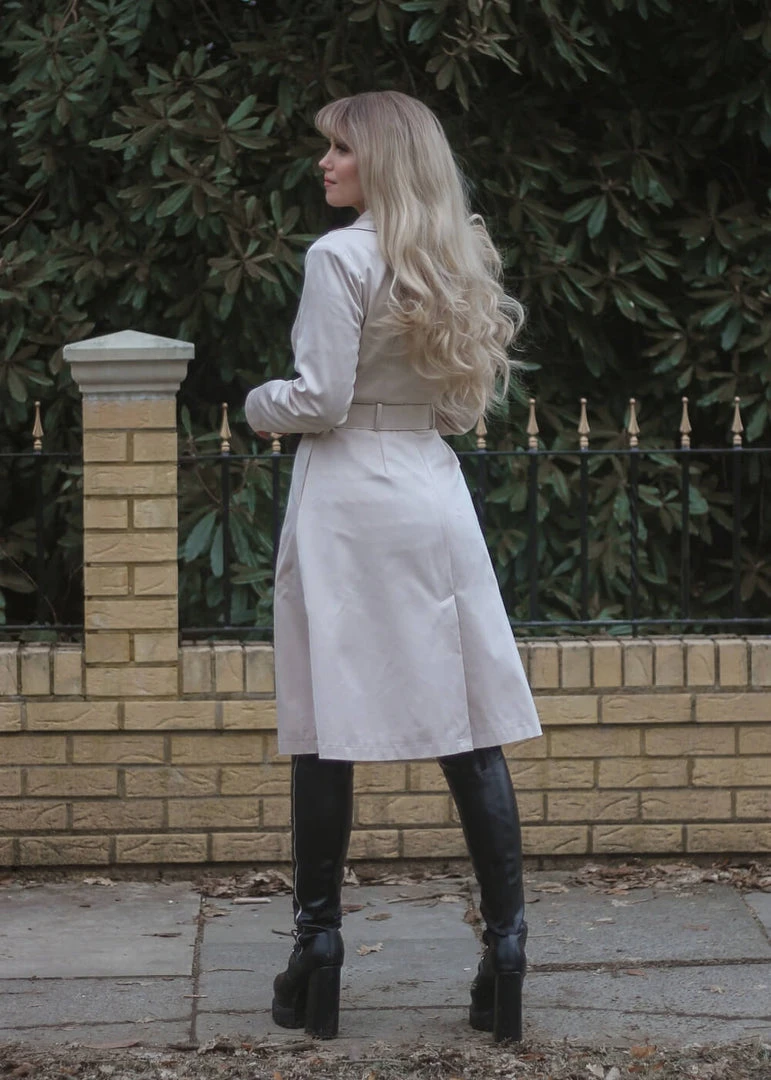 Collectif Jolianna 50's Trenchcoat Beige