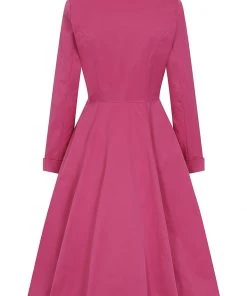 Collectif Zara 50's Swing Trenchcoat Pink New In