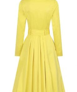 Collectif Korrina 50's Trenchcoat Yellow