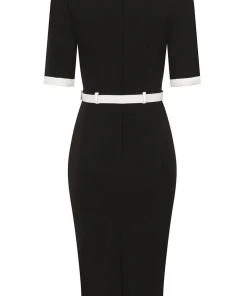 Collectif Sadie 50's Pencil Dress Black New In