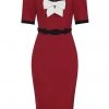 New In Collectif Sadie 50's Pencil Dress Red