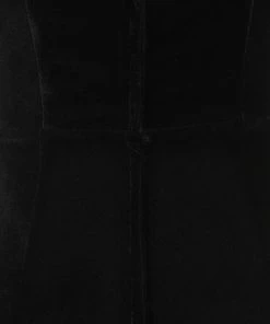 Collectif Dorcas Velvet 80's Pencil Dress Black