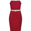 Collectif Dorabella 50's Pencil Dress Red