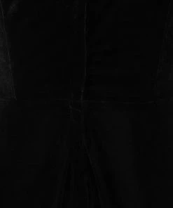 Collectif Stacey Velvet 80's Skater Dress Black