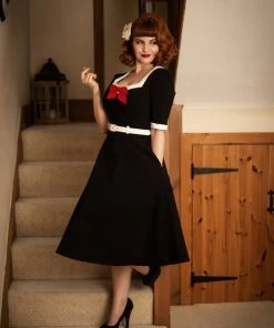 Collectif Sadie 50's Swing Dress Black