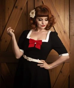Collectif Sadie 50's Swing Dress Black
