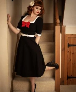 Collectif Sadie 50's Swing Dress Black