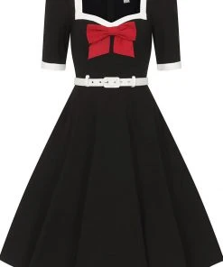 Collectif Sadie 50's Swing Dress Black