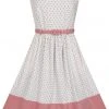 Collectif Brielle Love Heart 50's Swing Dress Ivory
