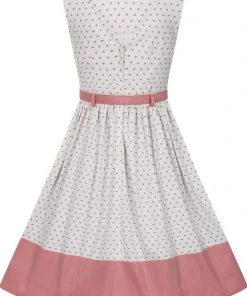 Collectif Brielle Love Heart 50's Swing Dress Ivory