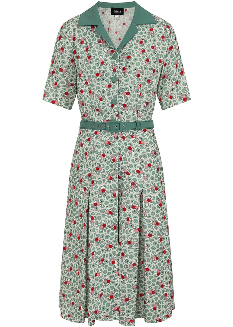New In Collectif Gloria Berry Bush 40's Dress Multi