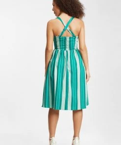 Collectif Titta Mint Humbug 50's Swing Dress Green