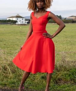 Collectif Ridly 50's Swing Dress Red