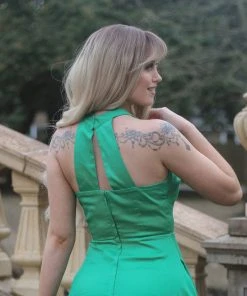 Collectif Hadley 50's Swing Dress Green New In