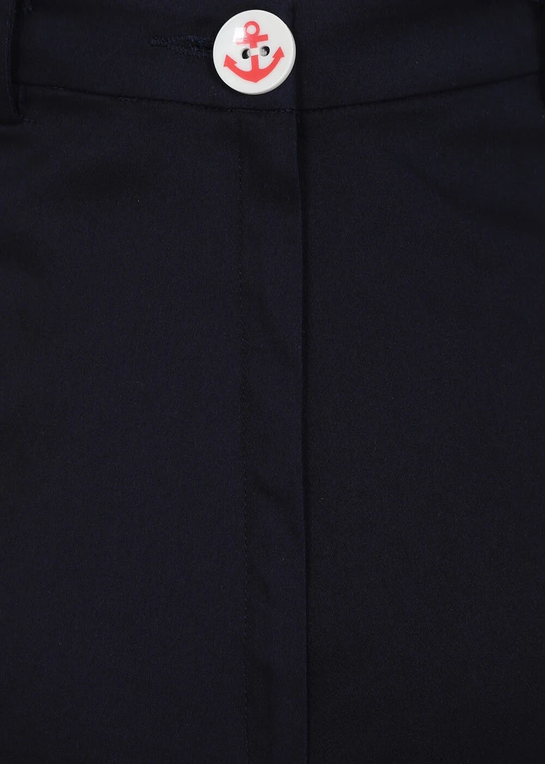 New In Collectif Nancy Nautical 40's Shorts Navy Blue
