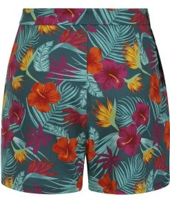 New In Collectif Adriana Tropico 50's Shorts Multi Colour