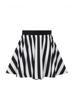 New In Collectif Beetle Stripe 60's Bikini Briefs Skirt Black White