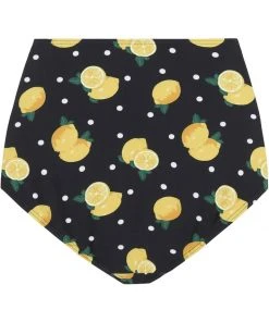 Collectif Lemon Polka 50's Bikini Brief Black