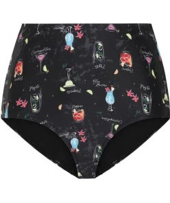 Collectif Cocktail Menu 50's Bikini Brief Black New In