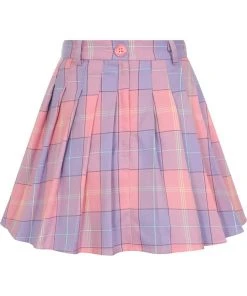 New In Collectif Daria Sweetheart Check Mini Skirt Pink