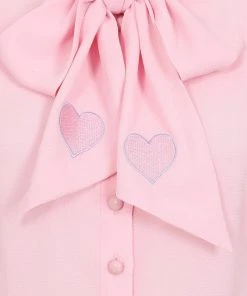 Collectif Erika Sweetheart 40's Blouse Pink New In