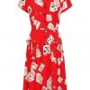Collectif Liza Cat Croupier 40's Swing Dress Red New In