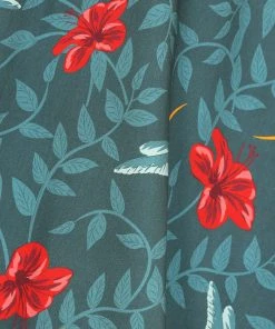Collectif Matilde Hummingbird Eden Swing Skirt Teal