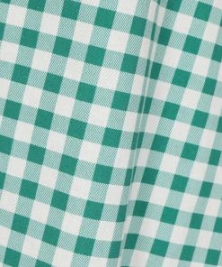 New In Collectif Veronica Strawberry Gingham 40's Swing Skirt Green