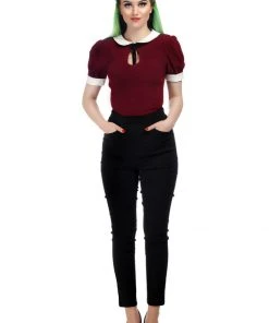 Collectif Tali Cigarette 50's Trousers Black New In