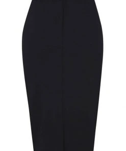 Collectif Agatha 50's Pencil Skirt Black New In