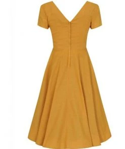 Collectif Maria 50's Swing Dress Mustard