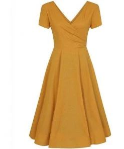 Collectif Maria 50's Swing Dress Mustard