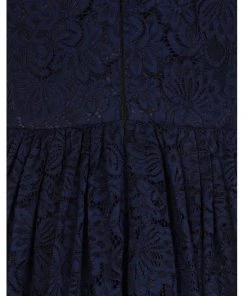 Collectif Nina Lace 50's Swing Dress Navy