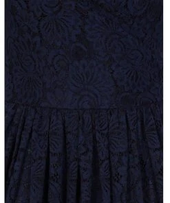 Collectif Nina Lace 50's Swing Dress Navy