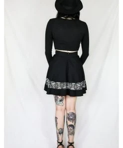 Coven United Batwing Short 80's Skirt Black