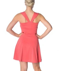 Banned It's The Twist Strappy 60's Dress Hibiscus