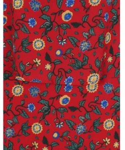 New In Bright & Beautiful Ali Tropical Floral 70's Dress Red