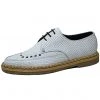 New In Steelground Snake Grain White Leather Creeper
