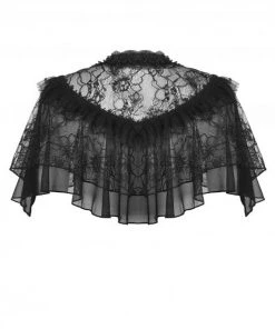 Dark In Love Empress Lace Cape Black New In