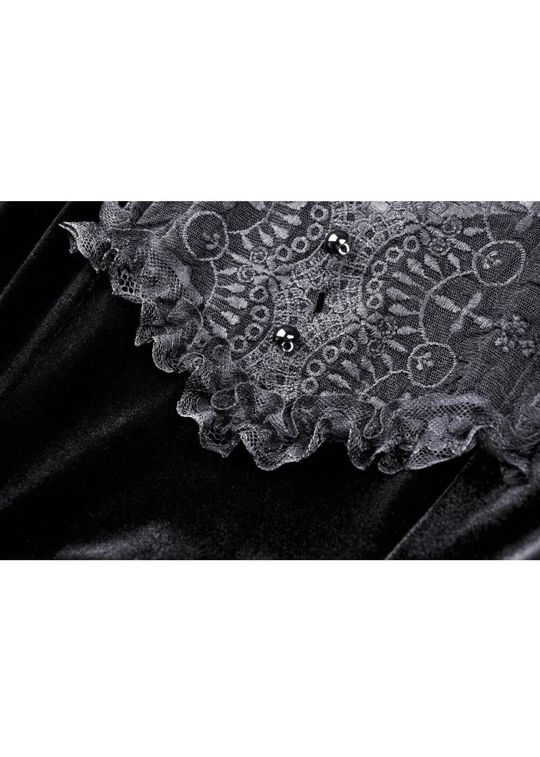 New In Dark In Love Mary Velvet Dress Black