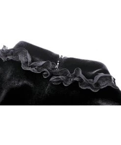 New In Dark In Love Mary Velvet Dress Black