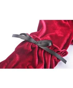 Dark In Love Ghost Cross Velvet 60's Dress Blood Red