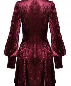 Dark In Love Tangled Velvet Dress Wine